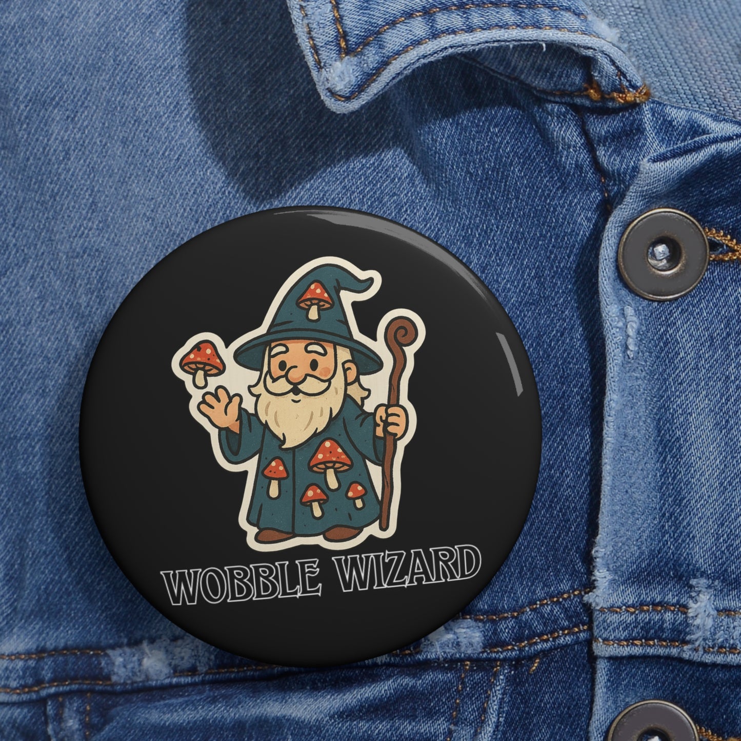 Wobble Wizard Pin - Button