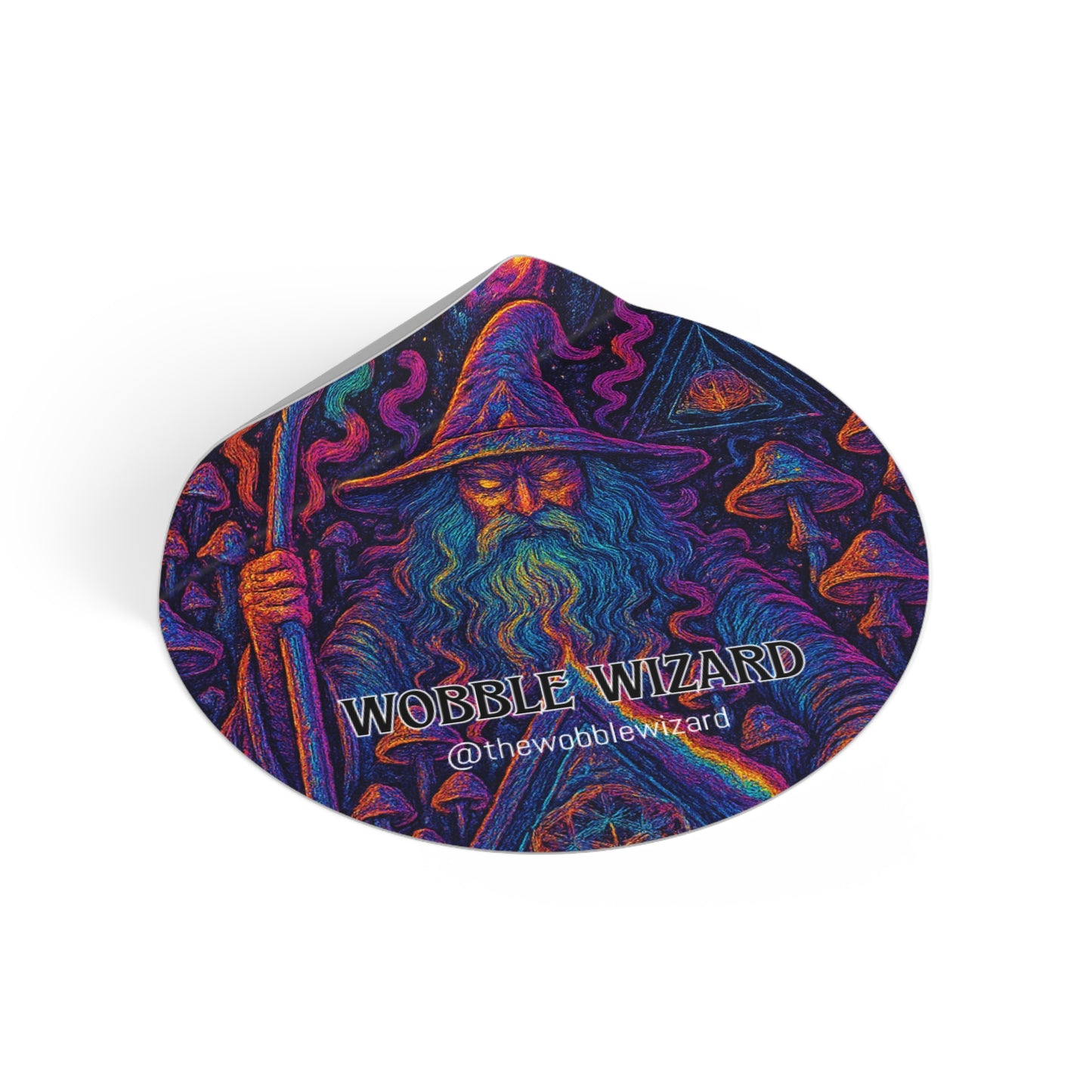 WOBBLE WIZARD STICKER - CIRCLE