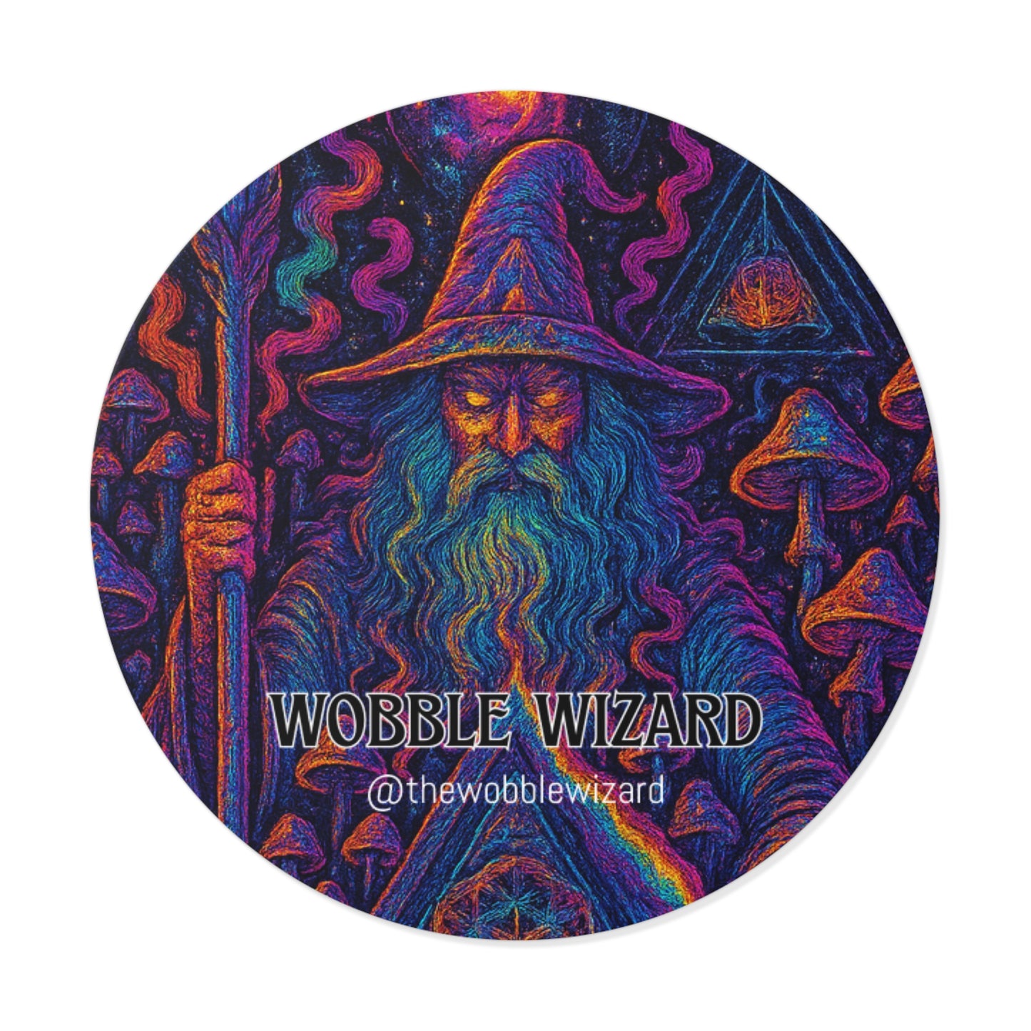 WOBBLE WIZARD STICKER - CIRCLE